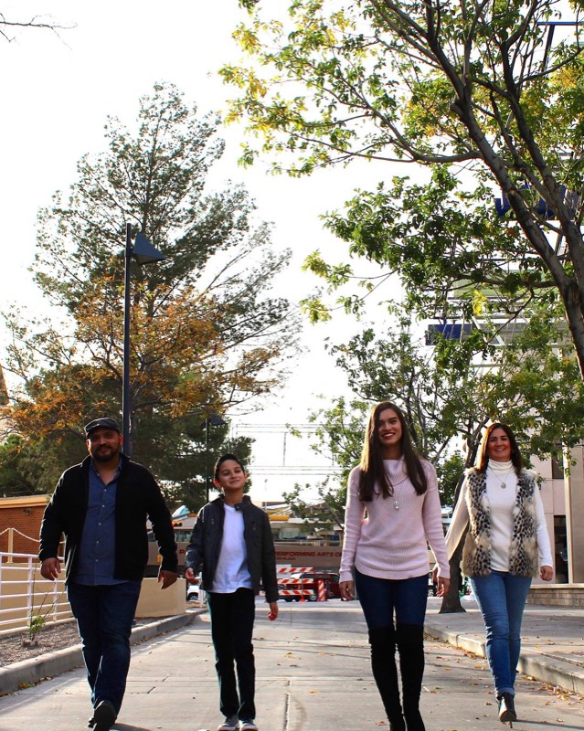 Family walking together