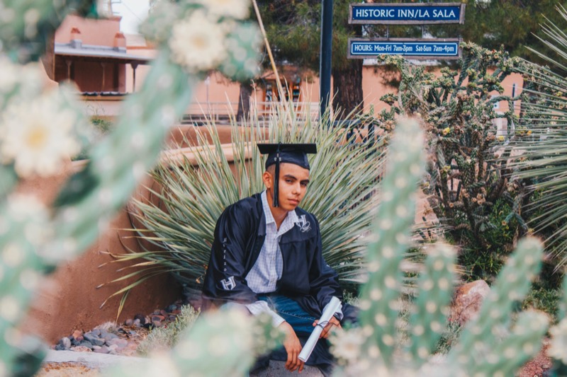 Graduation cap in the desert