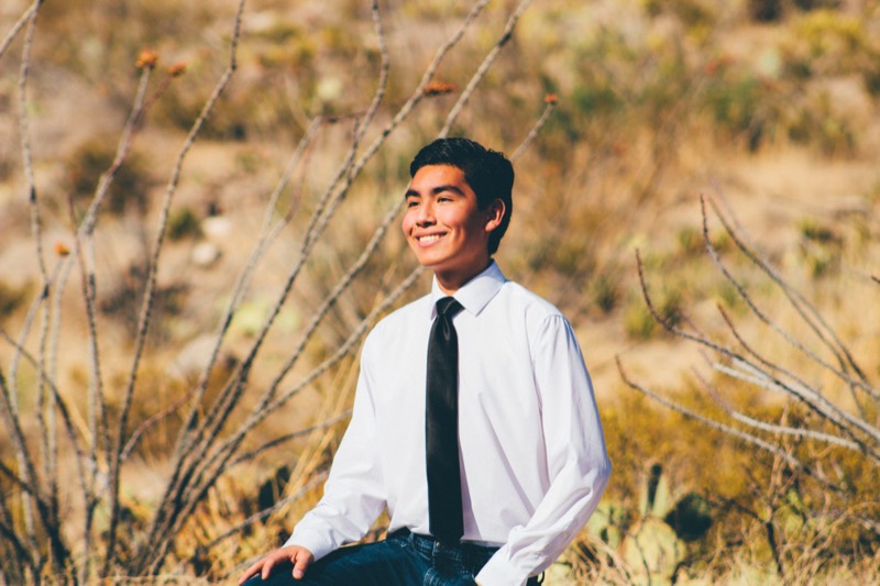 Graduate on the hillside